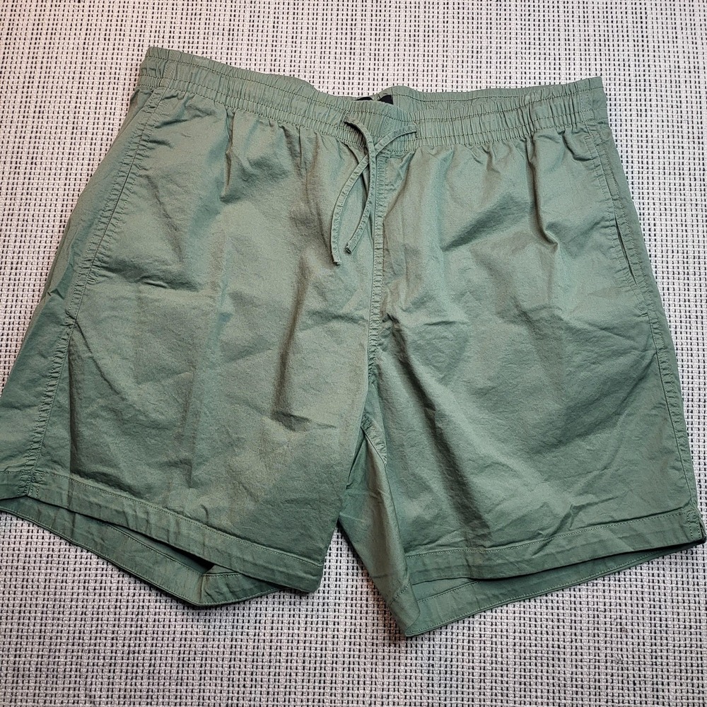 Bonobos Shorts Mens‎ Large Green Chino Drawstring Elastic Waist 8 Inseam Casual